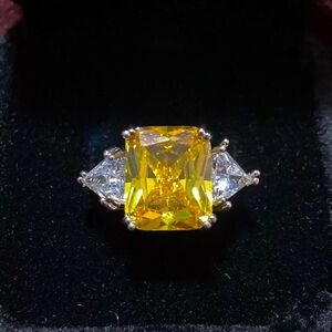 Yellow Empress Sterling silver ring size 8